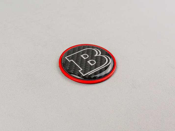 Red Metal Gray Carbon Brabus Badge Logo Emblem 55mm for Hood Trunk Mercedes-Benz G-Wagon G-Class W463 W463A